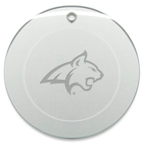 Montana State Bobcats 3'' Glass Round Ornament
