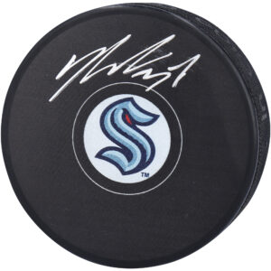 Yanni Gourde Seattle Kraken Autographed Hockey Puck
