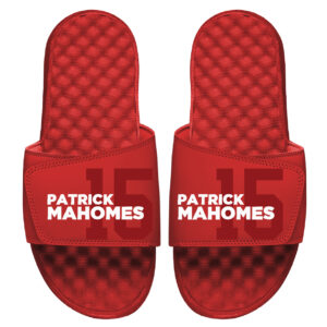 Youth ISlide Patrick Mahomes Red NFLPA Number Fan Slide Sandals
