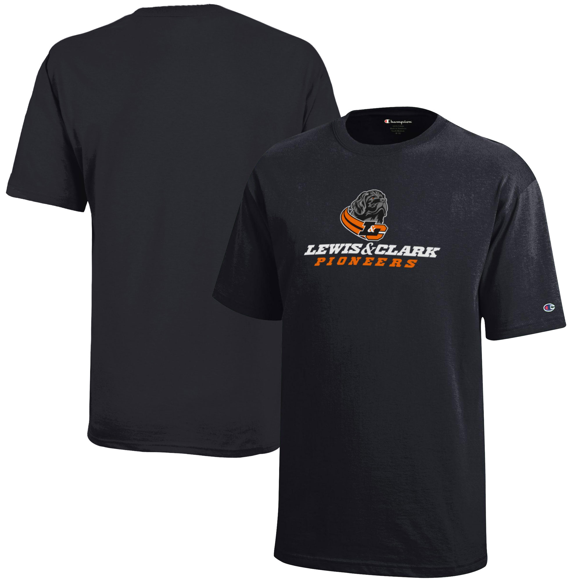 Youth Champion Black Lewis & Clark College Pioneers Jersey T-Shirt