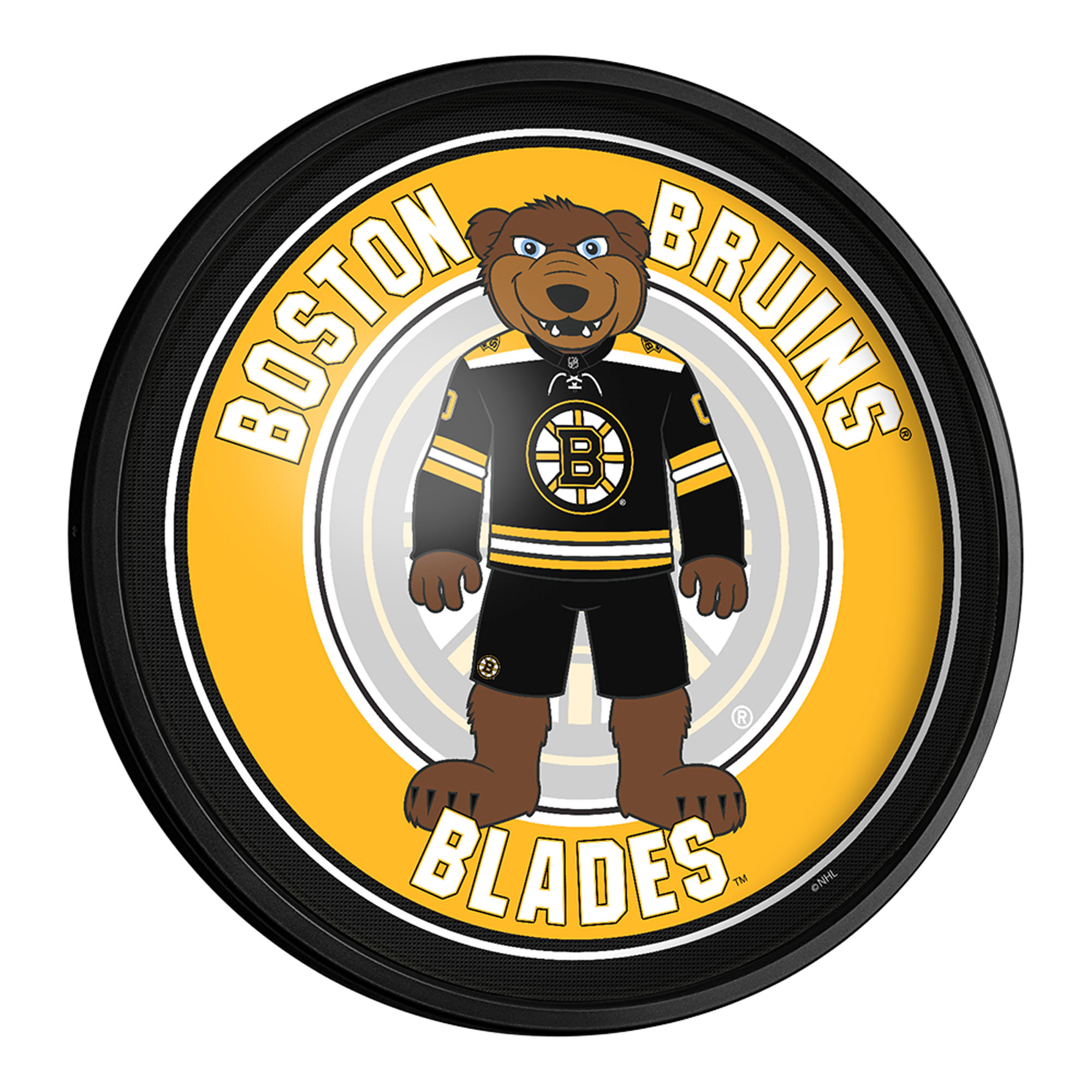 Boston Bruins Mascot 18'' Round Slimline Illuminated Wall Sign - Image 2