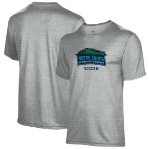 Men's Gray Notre Dame of Maryland Gators Soccer Name Drop T-Shirt