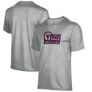 Men's Gray Arkansas Little Rock Trojans Wrestling Name Drop T-Shirt