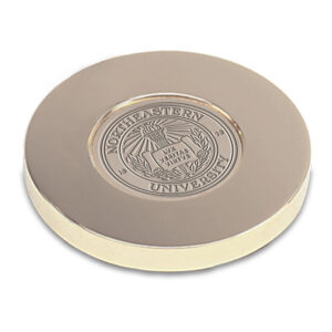 Gold Northeastern Huskies Paperweight