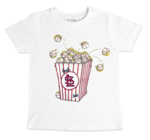 Infant Tiny Turnip White St. Louis Cardinals Popcorn T-Shirt