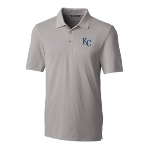 Men's Cutter & Buck Gray Kansas City Royals Big & Tall Forge Stretch Polo