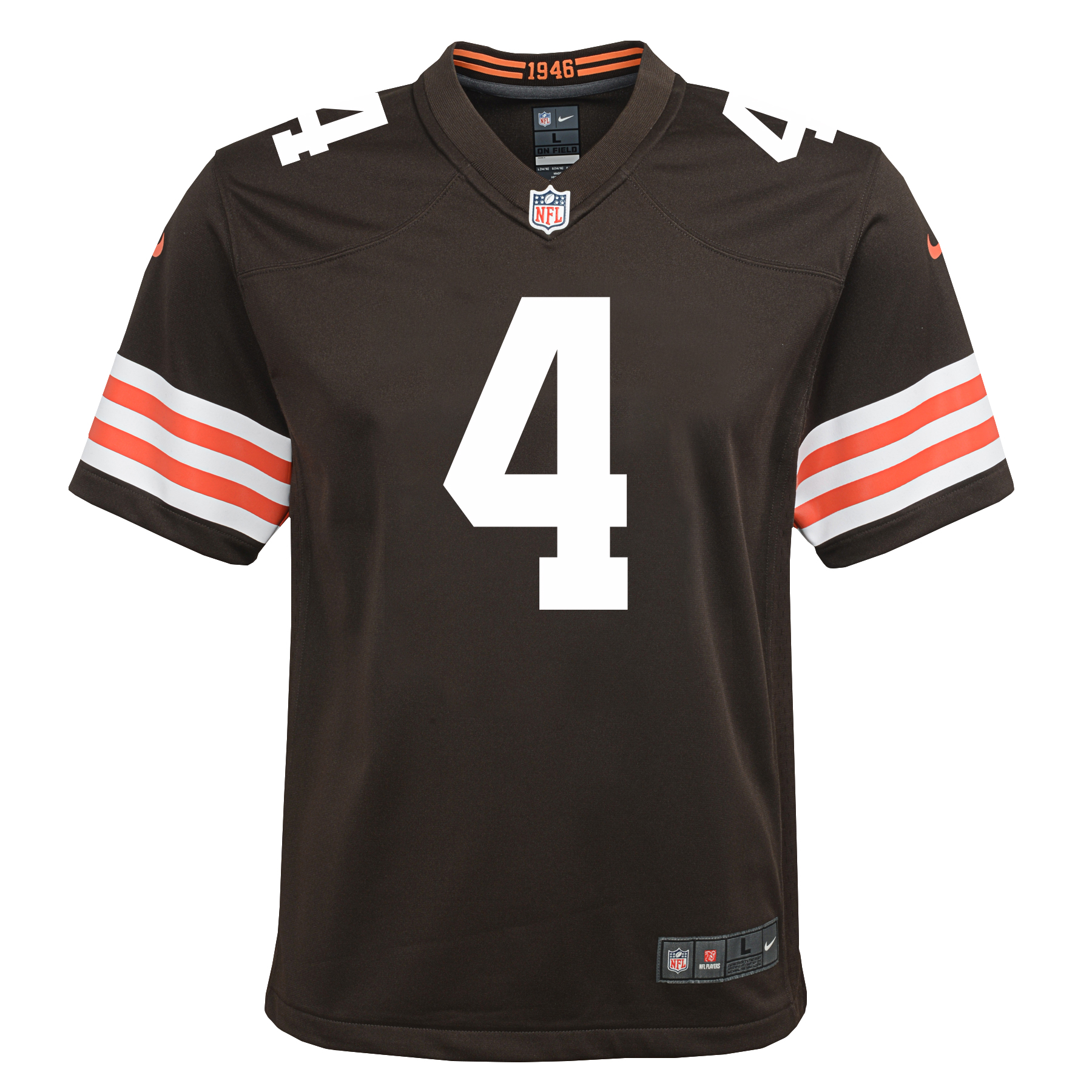 Youth Nike Deshaun Watson Brown Cleveland Browns Game Jersey - Image 3