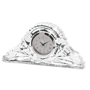 Silver Marymount Saints Crystal Clock
