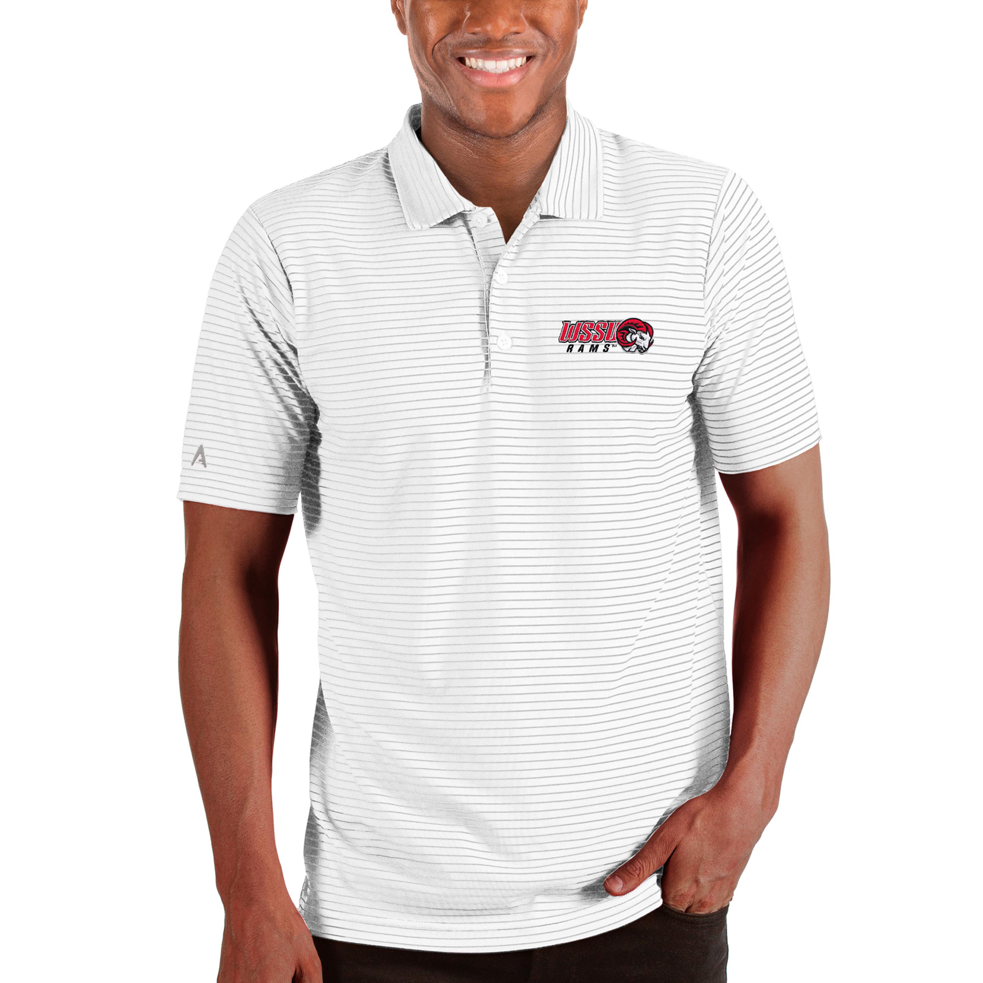 Men's Antigua White Winston-Salem State Rams Esteem Polo