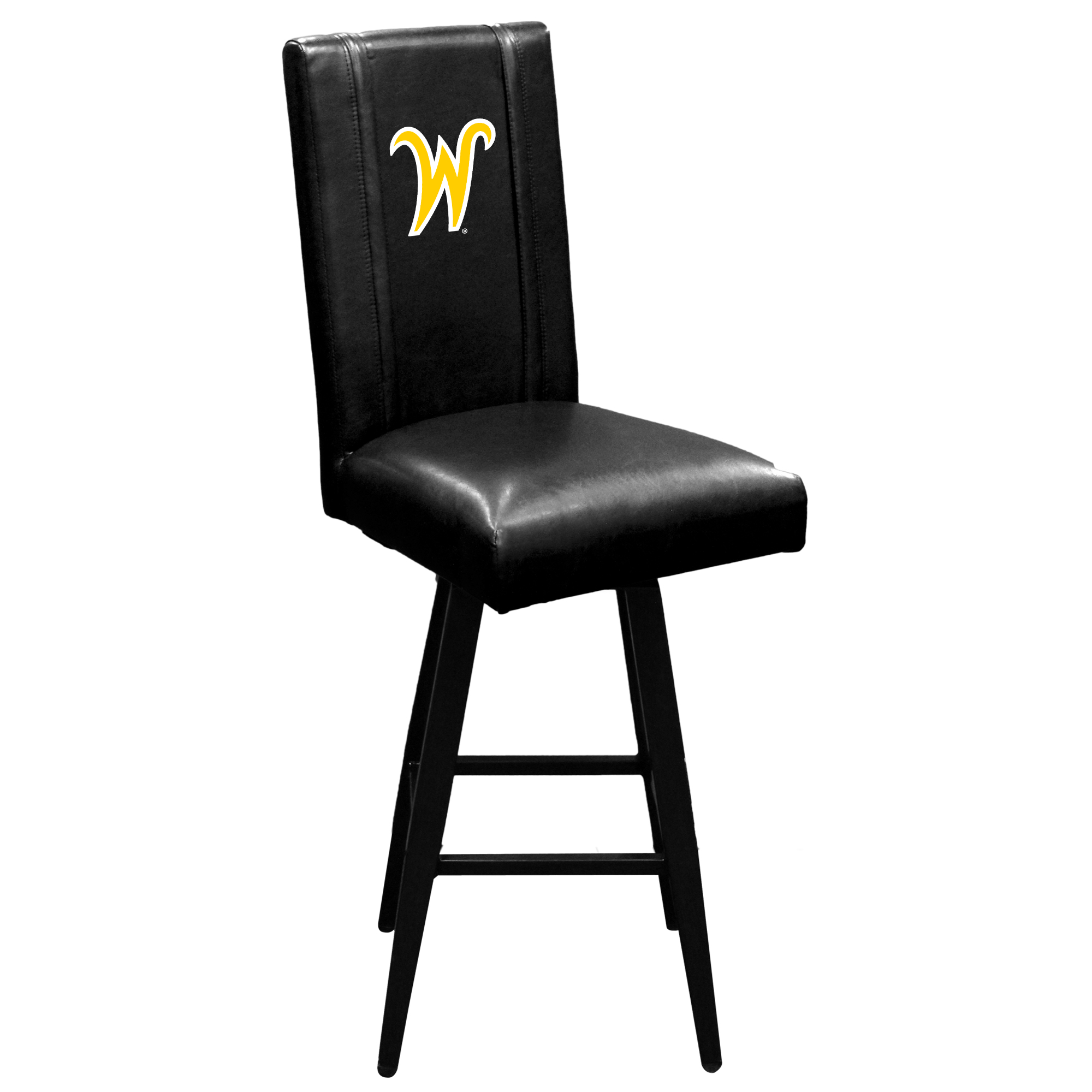 Black Wichita State Shockers Logo Swivel Bar Stool 2000 - Image 2