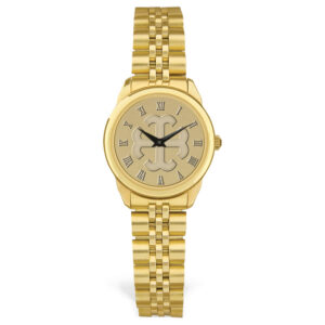 Women's Gold Saint Mary's Belles Medallion Rolled Link Bracelet Wristwatch
