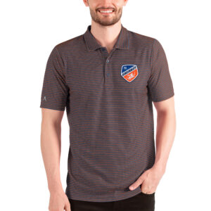 Men's Antigua Heathered Navy/Orange FC Cincinnati Esteem Polo