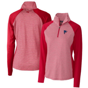 Women's Cutter & Buck Red Atlanta Falcons Forge Tonal Half-Zip Top