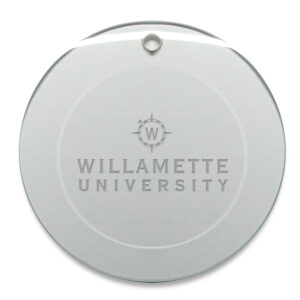Willamette Bearcats 3'' Round Glass Ornament
