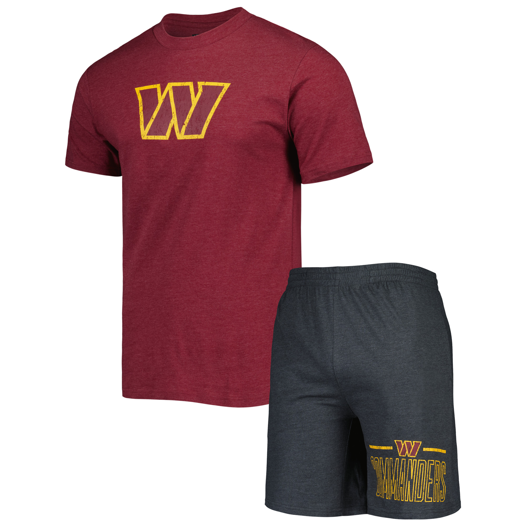 Men's Concepts Sport Burgundy/Charcoal Washington Commanders Meter T-Shirt & Shorts Sleep Set - Image 7