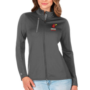 Women's Antigua Charcoal Illinois Tech Scarlet Hawks Generation Full-Zip Jacket