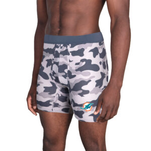 Men's Concepts Sport Charcoal Miami Dolphins Invincible Knit Boxer Brief