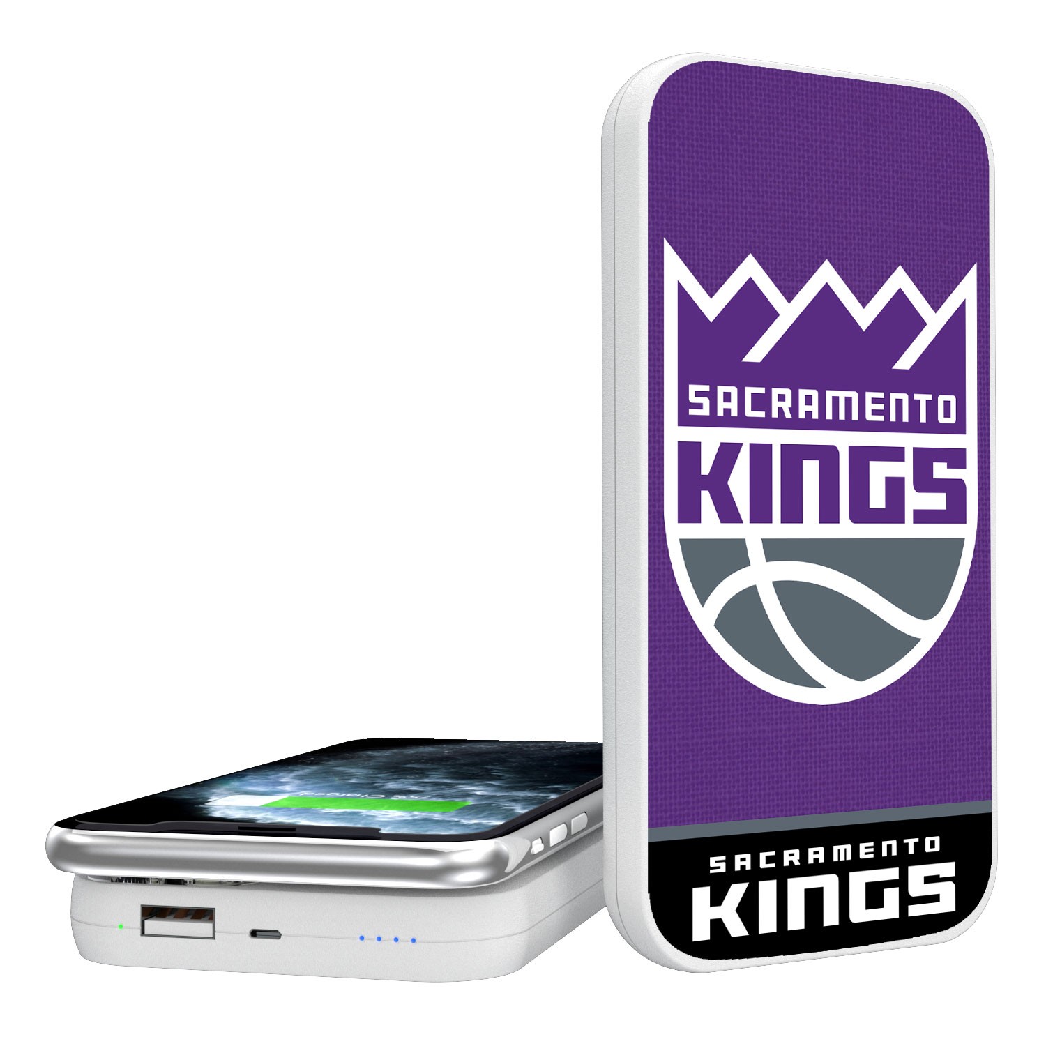 Sacramento Kings Endzone Design 5000 mAh Legendary Design Wireless Power Bank