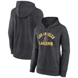 Women's Charcoal Los Angeles Lakers Overtime Pullover Hoodie