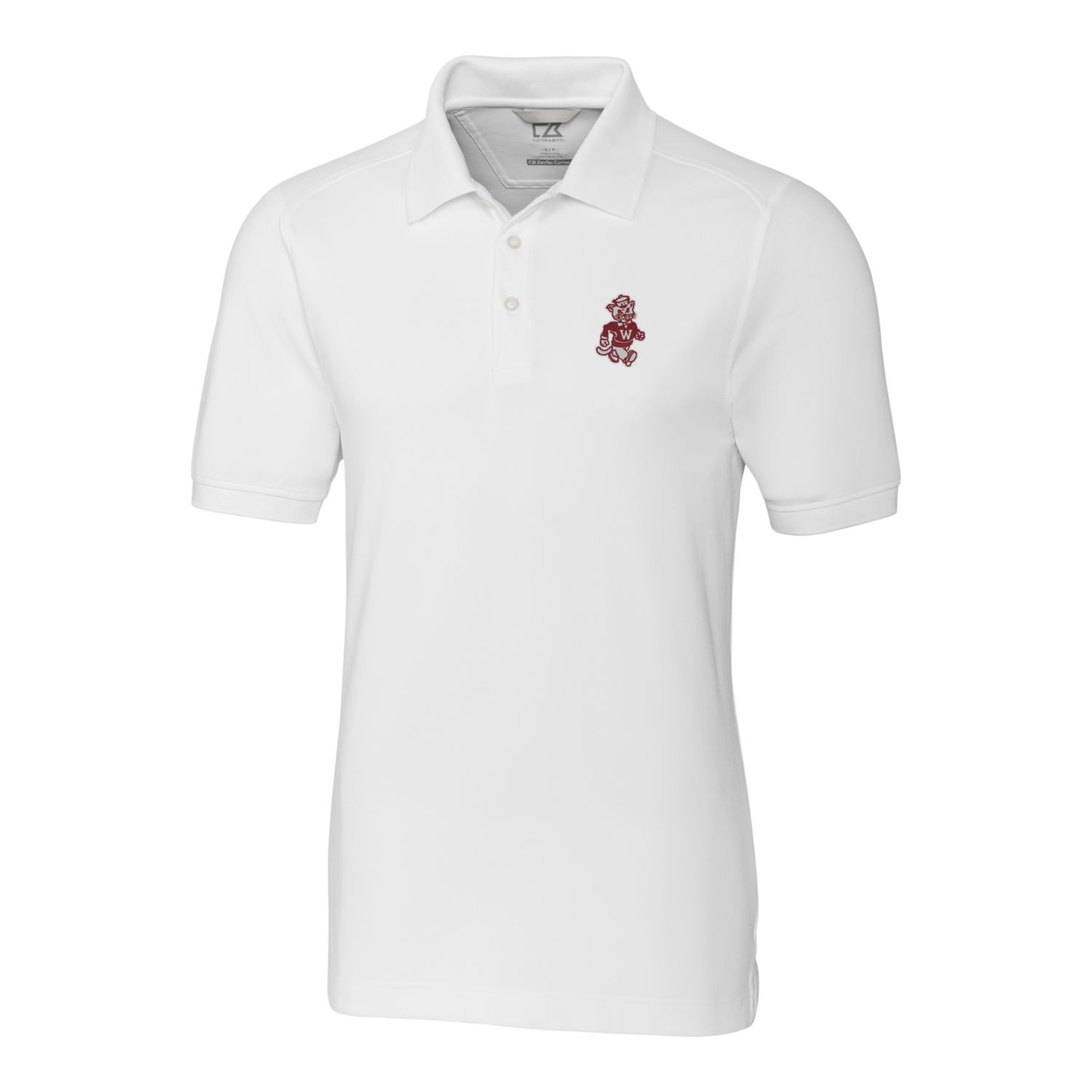 Men's Cutter & Buck White Washington State Cougars Vault Advantage Tri-Blend Pique Big & Tall Polo - Image 6