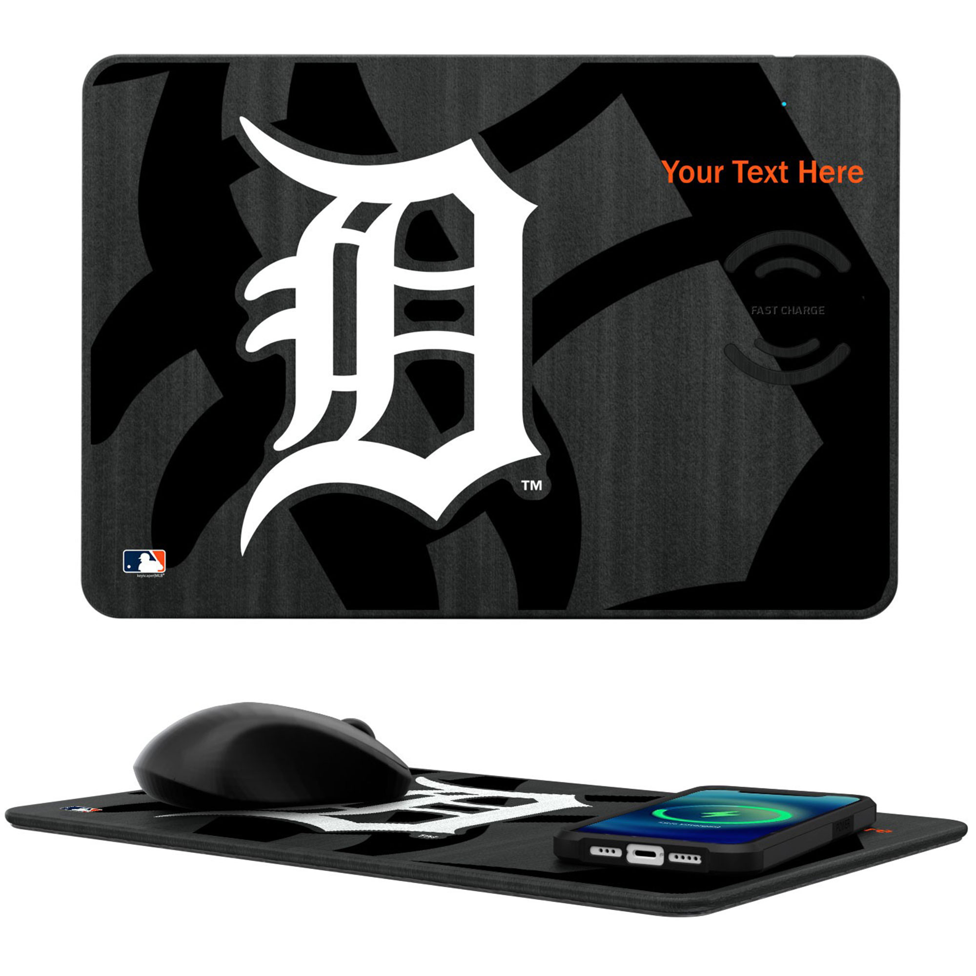 Detroit Tigers Personalized Wireless Charger & Mouse Pad
