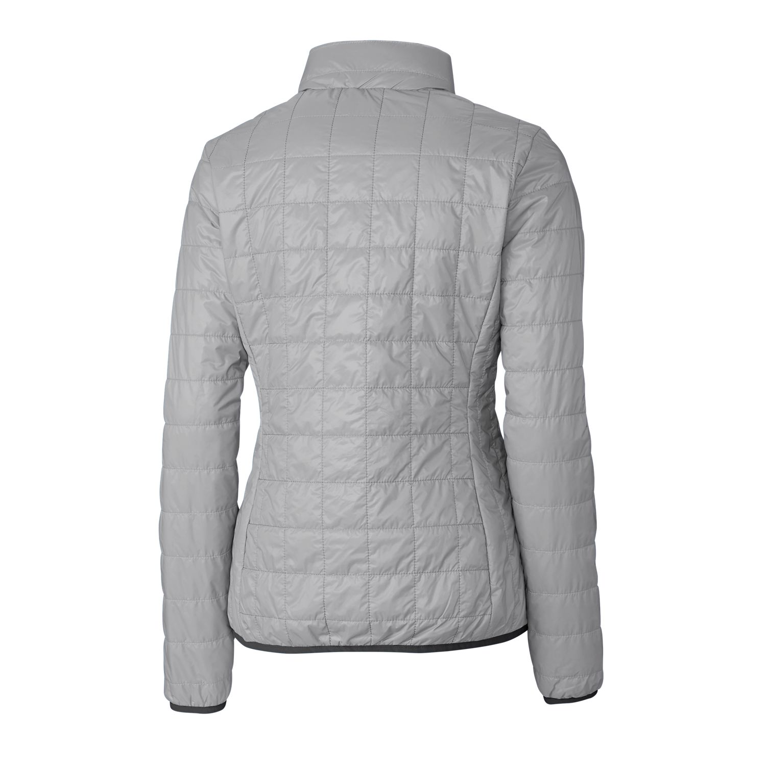 Women's Cutter & Buck Gray Michigan State Spartans Rainier Eco Insulated Puffer Full-Zip Jacket - Image 4