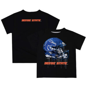 Infant Black Boise State Broncos Dripping Helmet T-Shirt