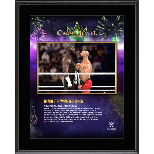Braun Strowman 10.5" x 13" 2022 Crown Jewel Sublimated Plaque