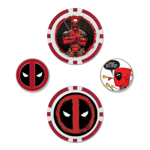 WinCraft Deadpool 4-Pack Ball Marker Set