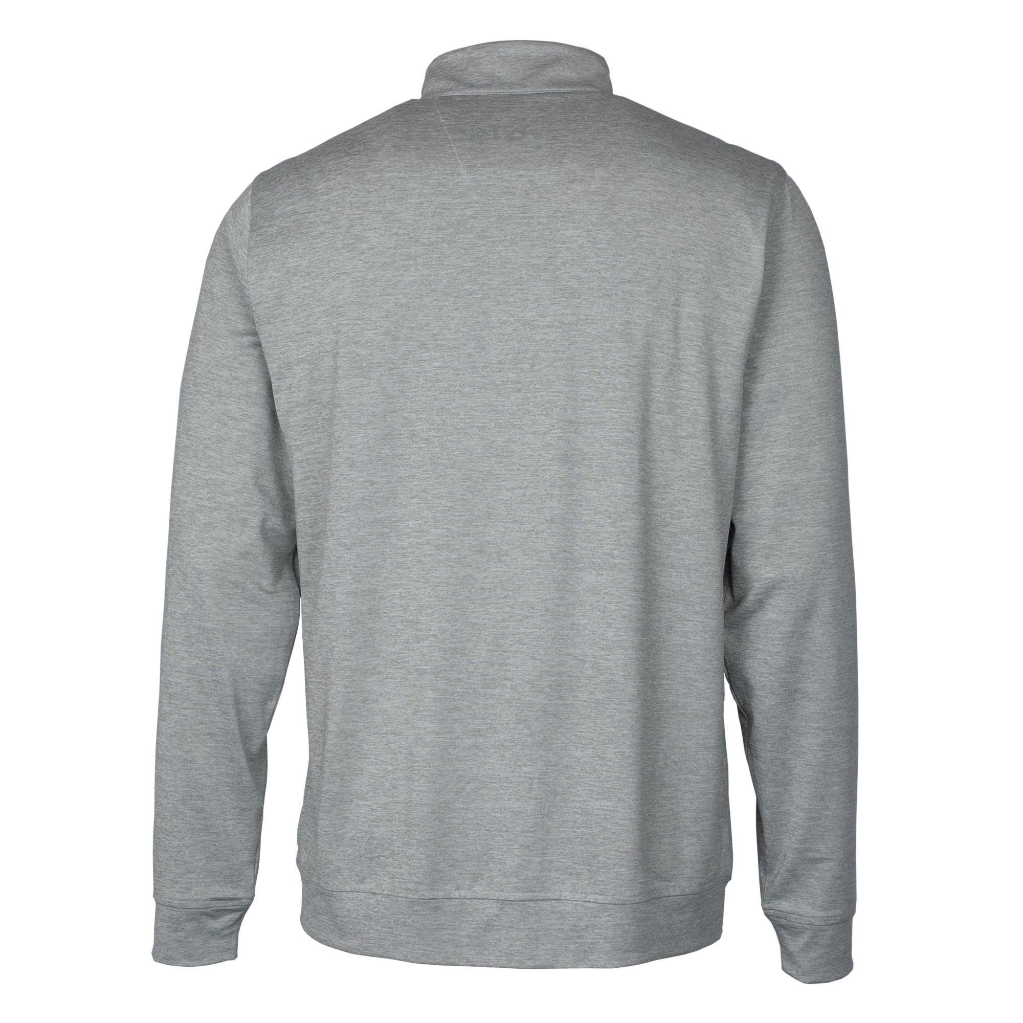 Men's Cutter & Buck Silver New England Patriots Helmet Stealth Heathered Quarter-Zip Pullover Top - Image 7