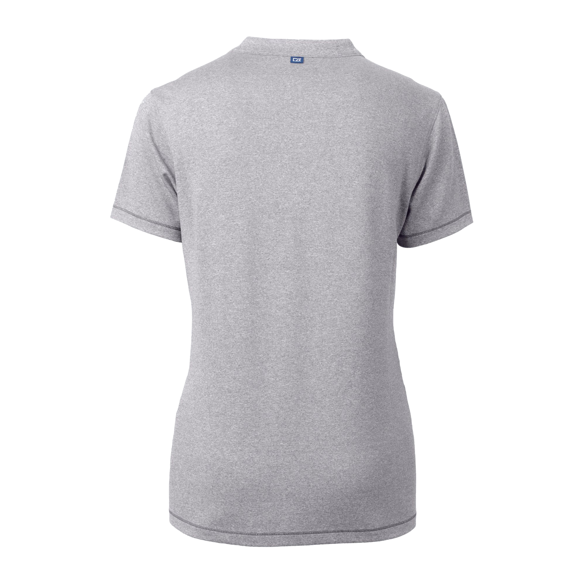 Women's Cutter & Buck Heather Gray Kansas City Chiefs Helmet Logo DryTec Forge Stretch V-Neck Blade Top - Image 7