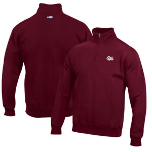 Men's Maroon Montana Grizzlies Big Cotton Quarter-Zip Pullover Sweatshirt