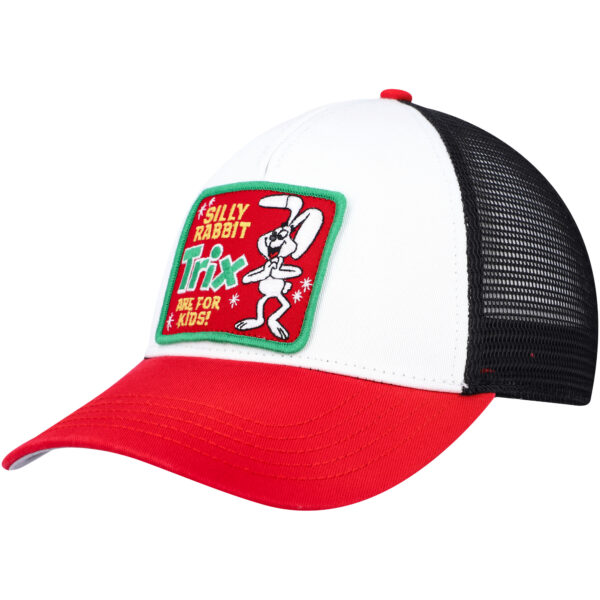 Men's American Needle White/Black Trix Valin Trucker Snapback Hat - Image 2