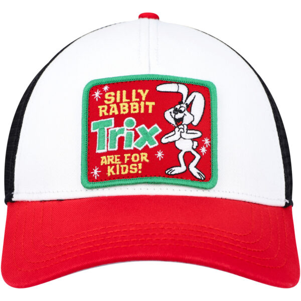 Men's American Needle White/Black Trix Valin Trucker Snapback Hat - Image 7