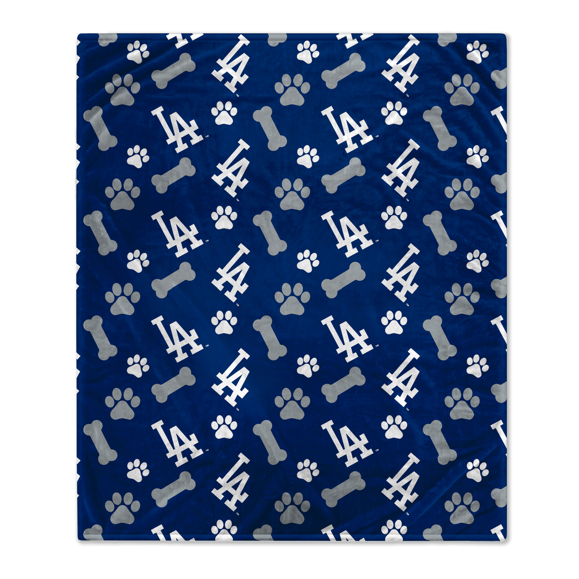 Pegasus Los Angeles Dodgers 40" x 50" Lightweight Bones Flannel Fleece Pet Blanket