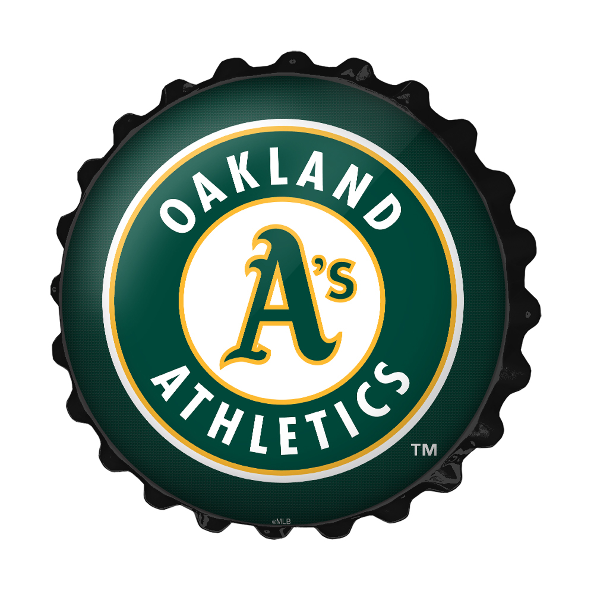 Oakland Athletics 19'' x 19'' Bottle Cap Wall Sign - Image 7