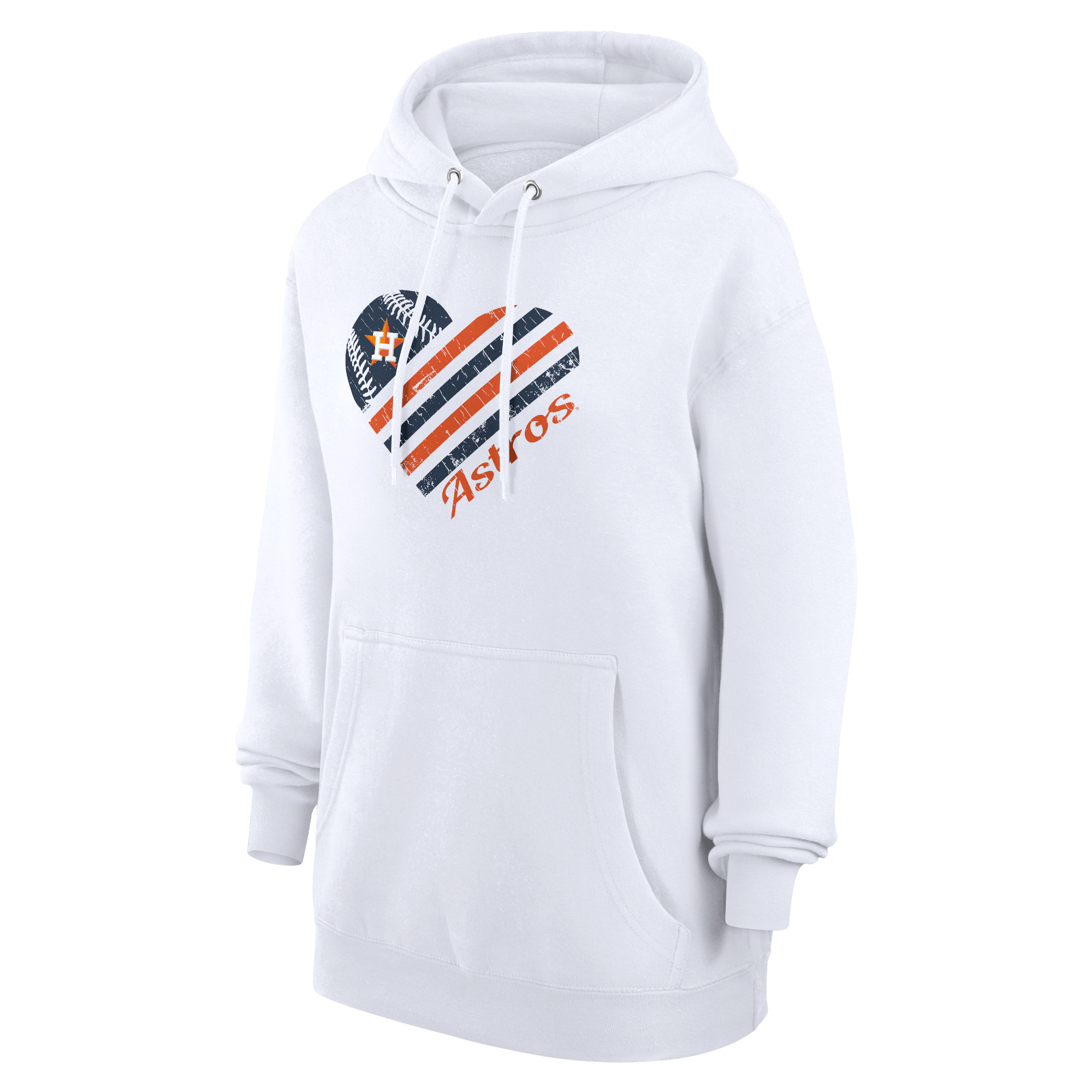 Women's G-III 4Her by Carl Banks White Houston Astros Heart Fleece Pullover Hoodie - Image 6