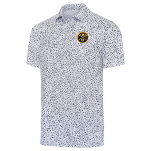 Men's Antigua  White Denver Nuggets Motion Polo