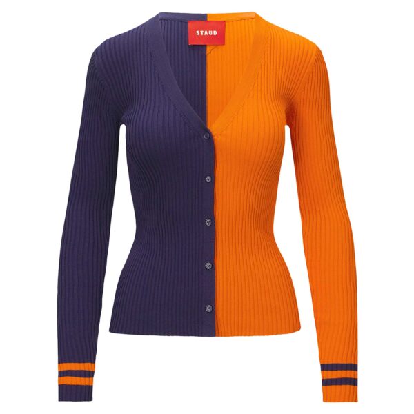 Women's STAUD Navy/Orange Chicago Bears Cargo Sweater - Image 6