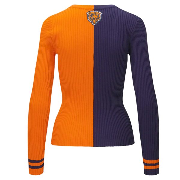 Women's STAUD Navy/Orange Chicago Bears Cargo Sweater - Image 7