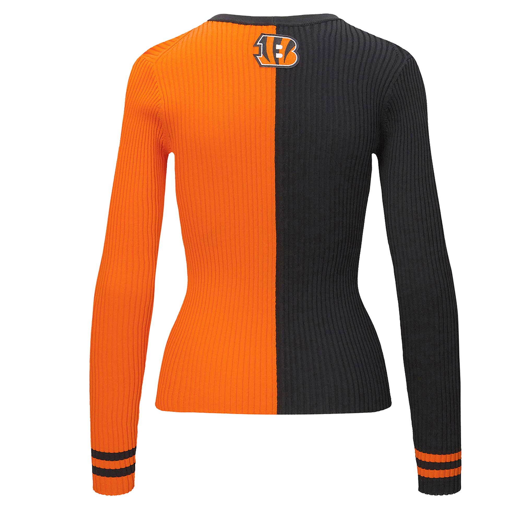 Women's STAUD Black/Orange Cincinnati Bengals Cargo Sweater - Image 9