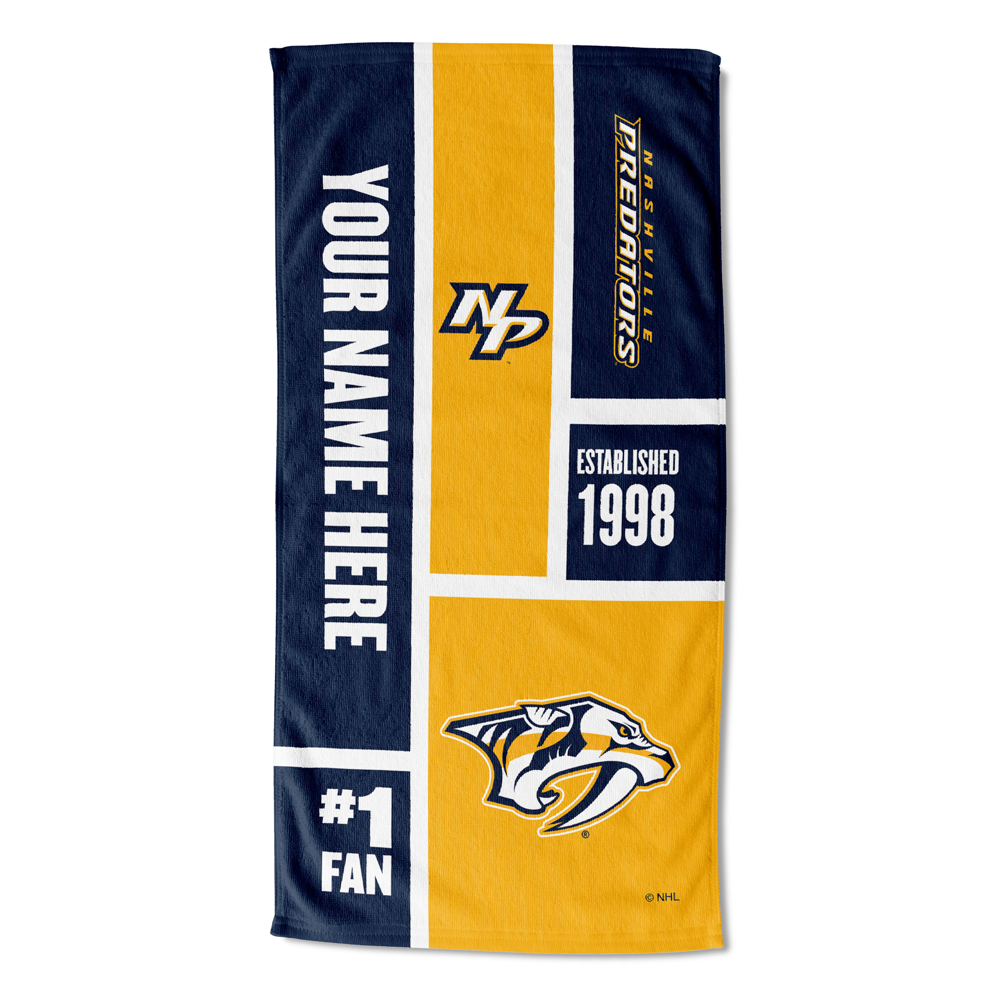 The Northwest Group Nashville Predators 30" x 60" Personalized Beach Towel