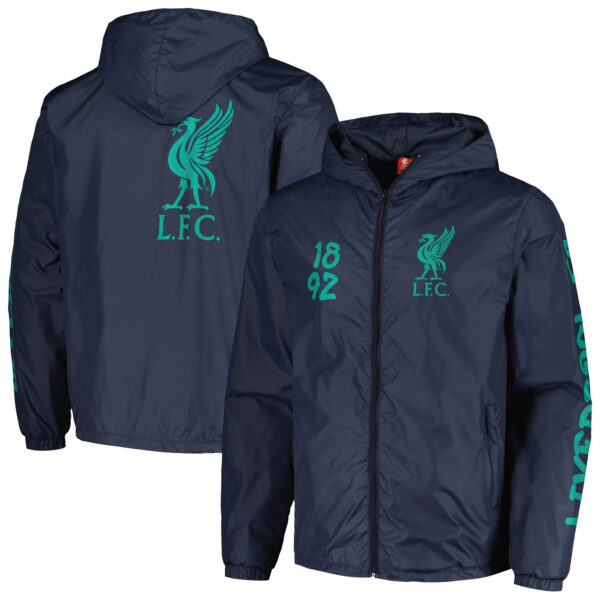 Men's Navy Liverpool Full-Zip Wind Jacket