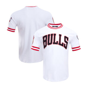 Men's Pro Standard  White Chicago Bulls Classic Chenille Double Knit T-Shirt