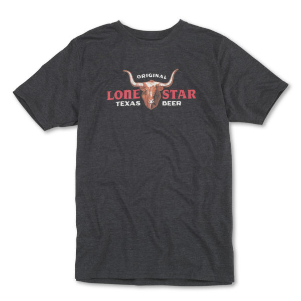 Unisex American Needle Heather Charcoal Lone Star Beer Logo T-Shirt