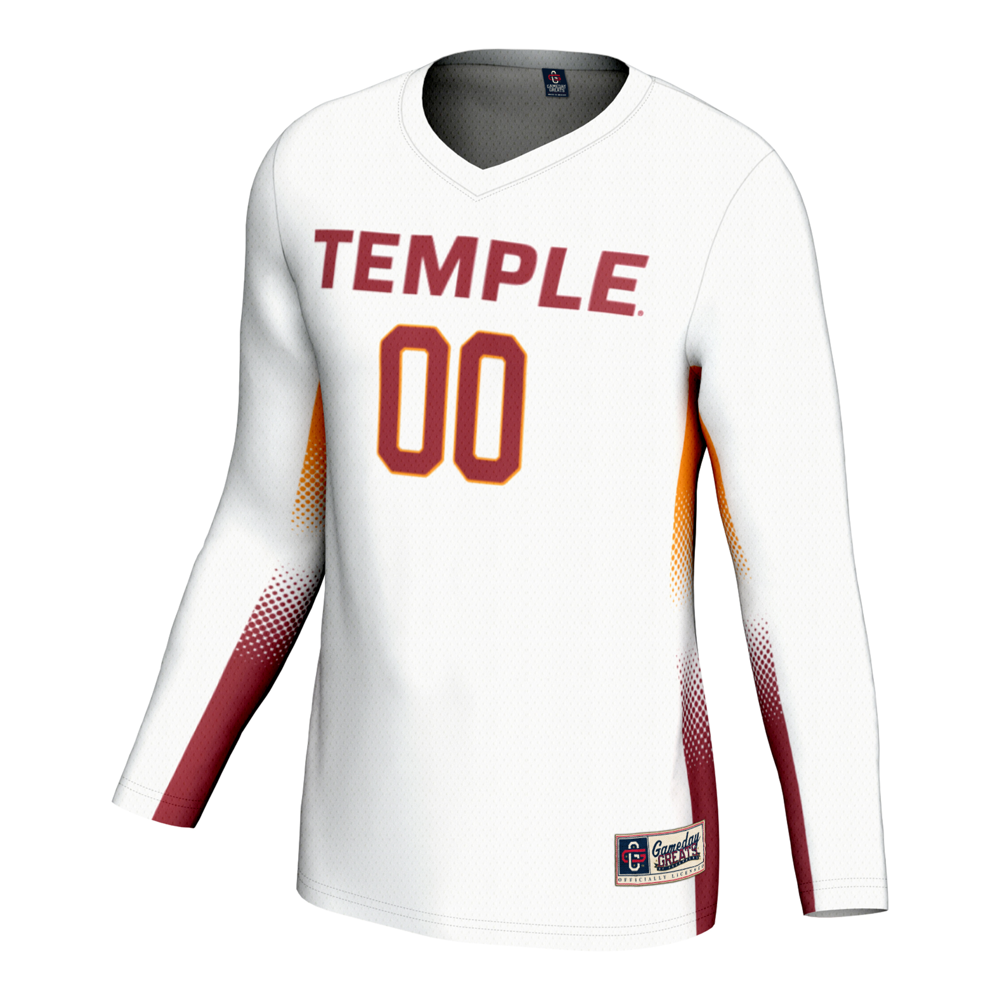 Unisex GameDay Greats White Temple Owls NIL Pick-A-Player Lightweight Women's Volleyball Jersey - Image 3