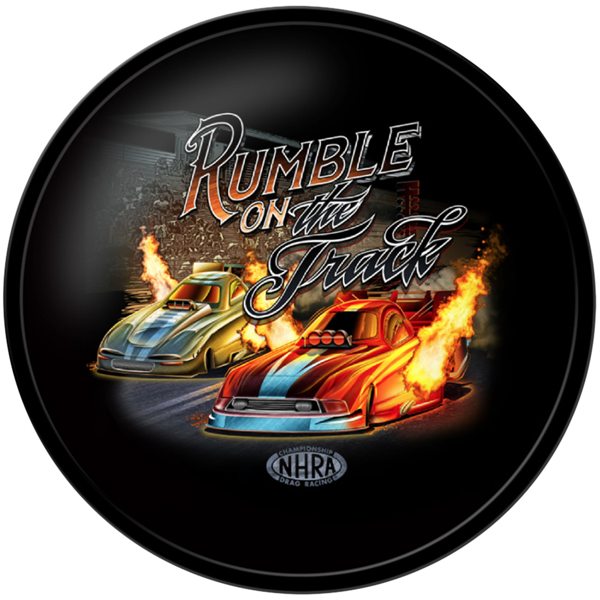 NHRA Rumble on the Track 17.5" Modern Disc Wall Sign - Image 7