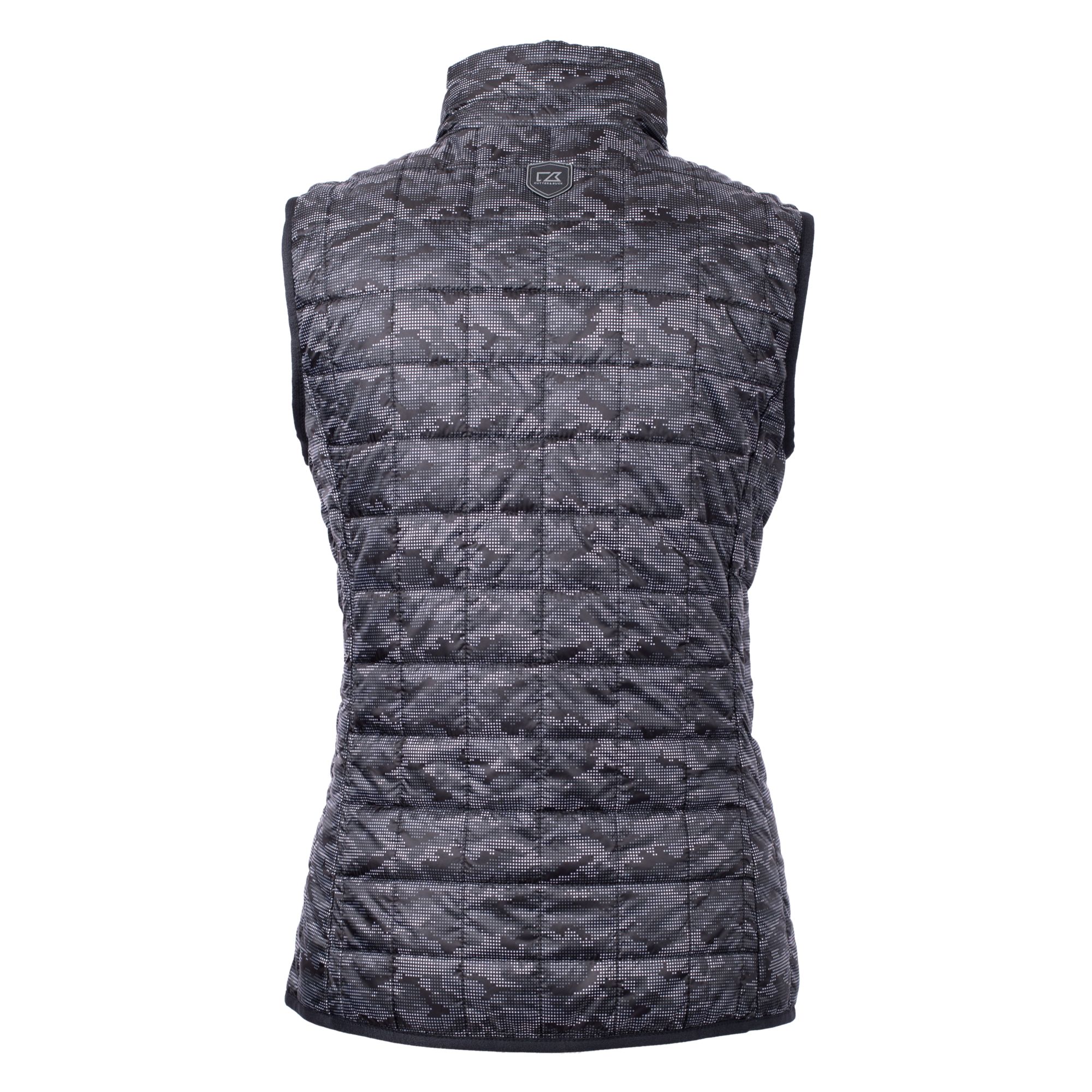 Women's Cutter & Buck Black Lansing Lugnuts Rainier PrimaLoft Eco Insulated Printed Full-Zip Puffer Vest - Image 8