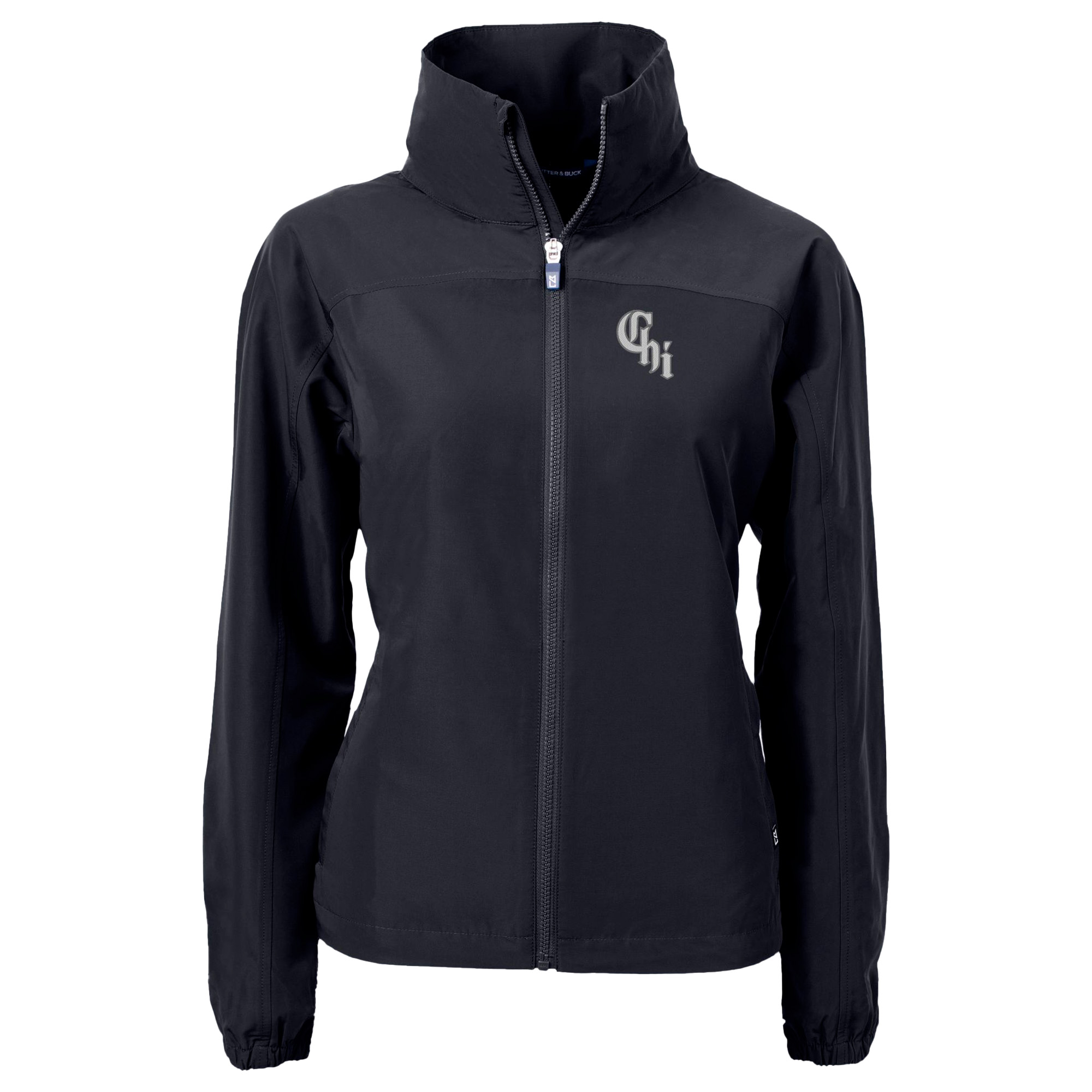 Women's Cutter & Buck Black Chicago White Sox City Connect Charter Eco Recycled Full-Zip Jacket - Image 3