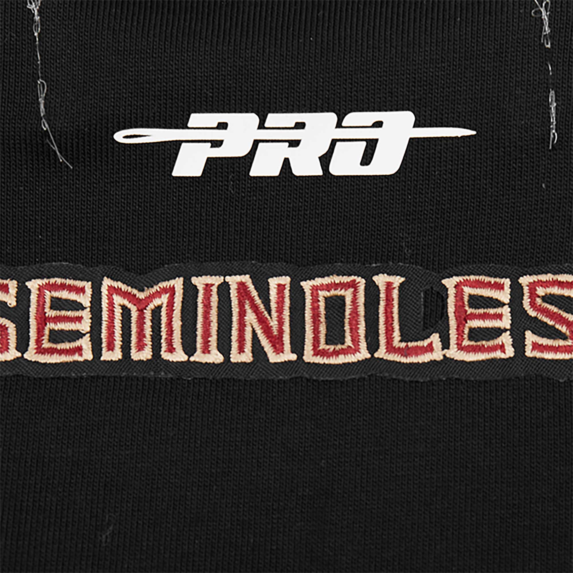 Women's Pro Standard Black Florida State Seminoles Script Tail Oversized Boyfriend T-Shirt - Image 17